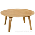 Round wooden design furniture coffee tea table